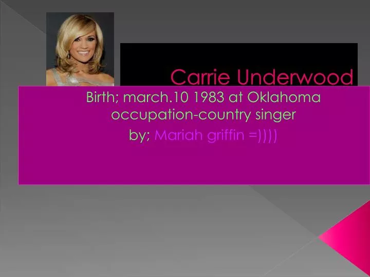 PPT - Carrie Underwood PowerPoint Presentation, free download - ID:5920325