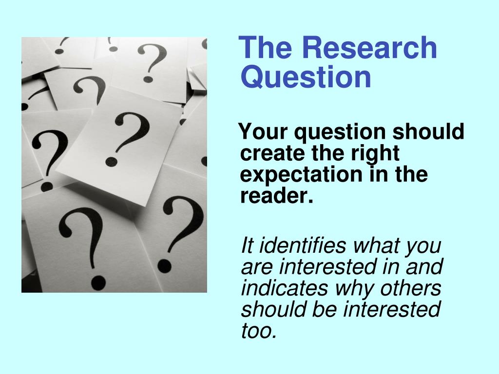 presentation research question