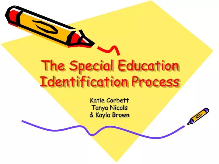 the special education identification process n.