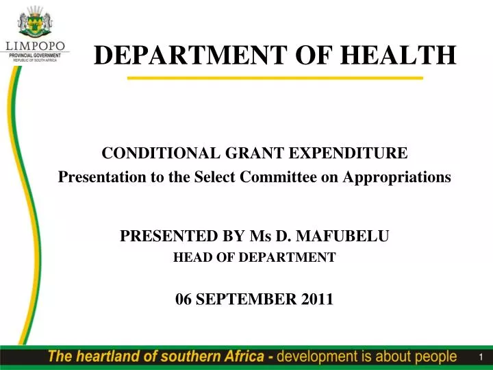 department of health presentation