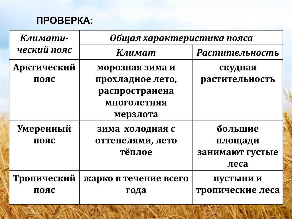 1.2. Типы климатов и климатические пояса - Климатическая шкатулка ПРООН
