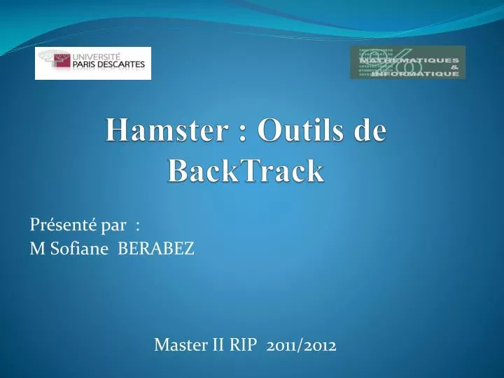 hamster outils de backtrack n.
