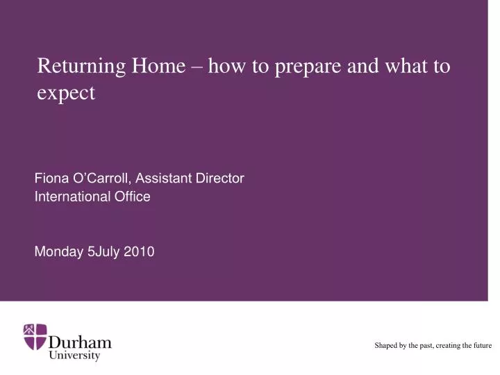returning home how to prepare and what to expect n.