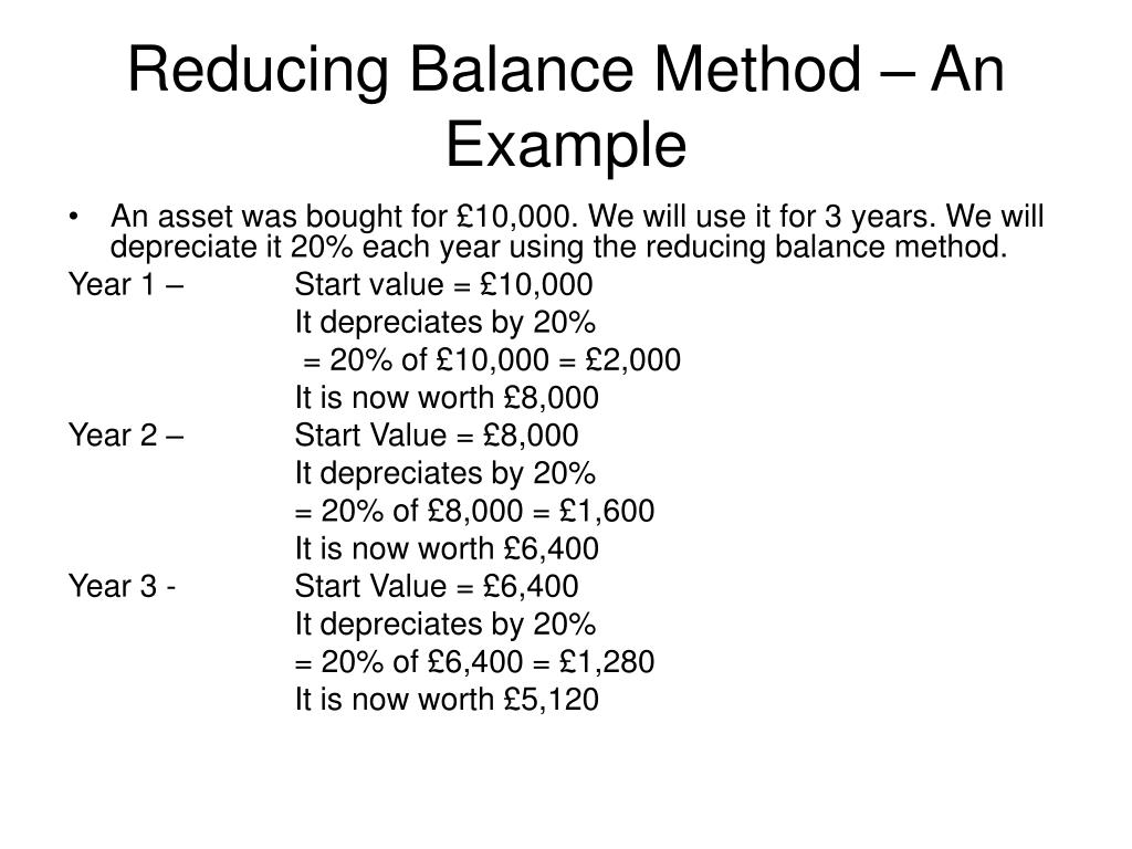 Ppt Reducing Balance Method Powerpoint Presentation Free Download Id5925740 0855