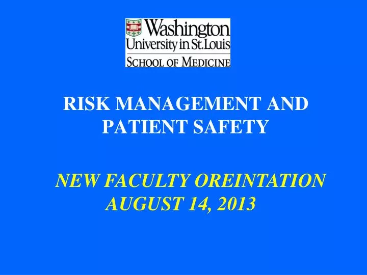 risk management and patient safety n.