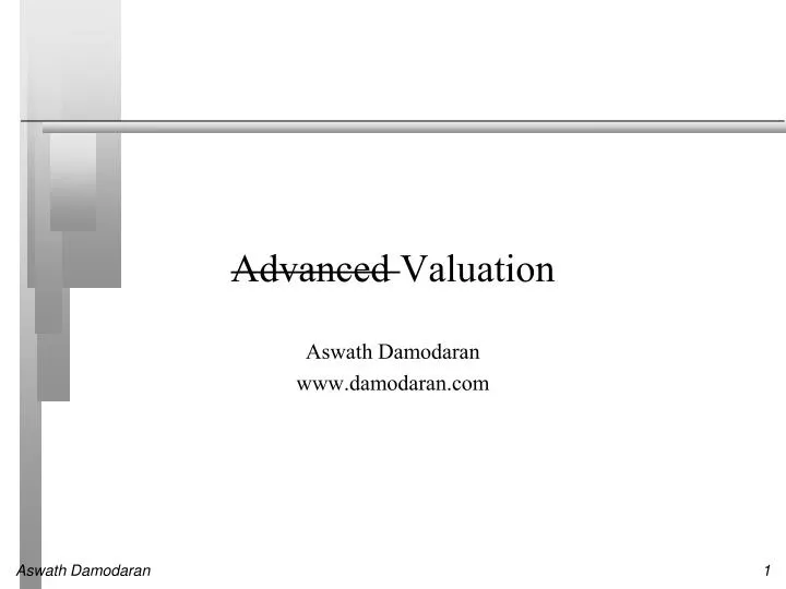 advanced valuation n.