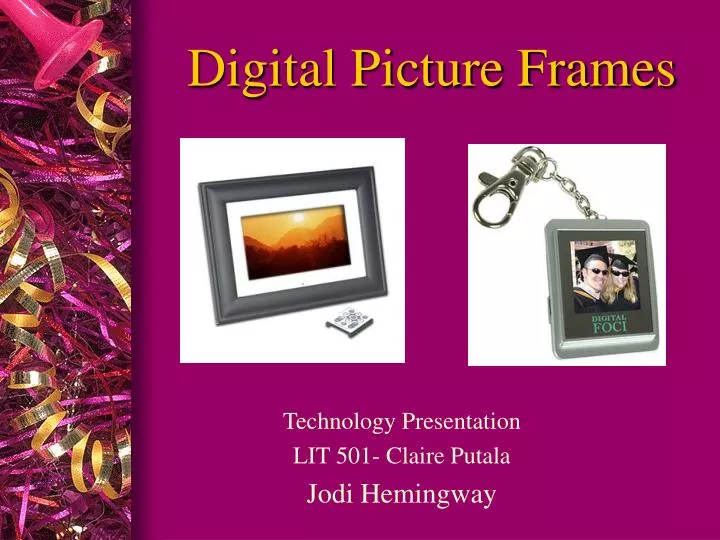 digital picture frames n.