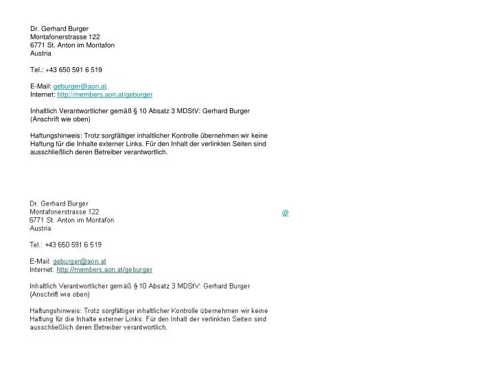 Ppt Dr Gerhard Burger Montafonerstrasse 122 6771 St Anton Im