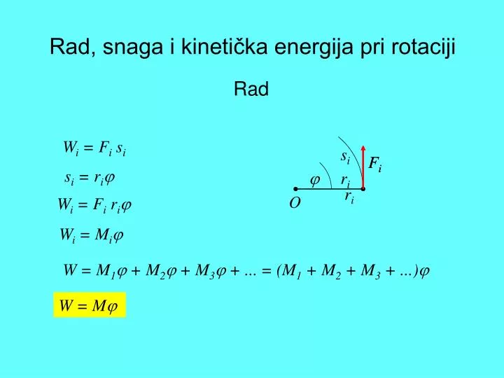 PPT - Rad, snaga i kinetička energija pri rotaciji PowerPoint Presentation  - ID:5933144