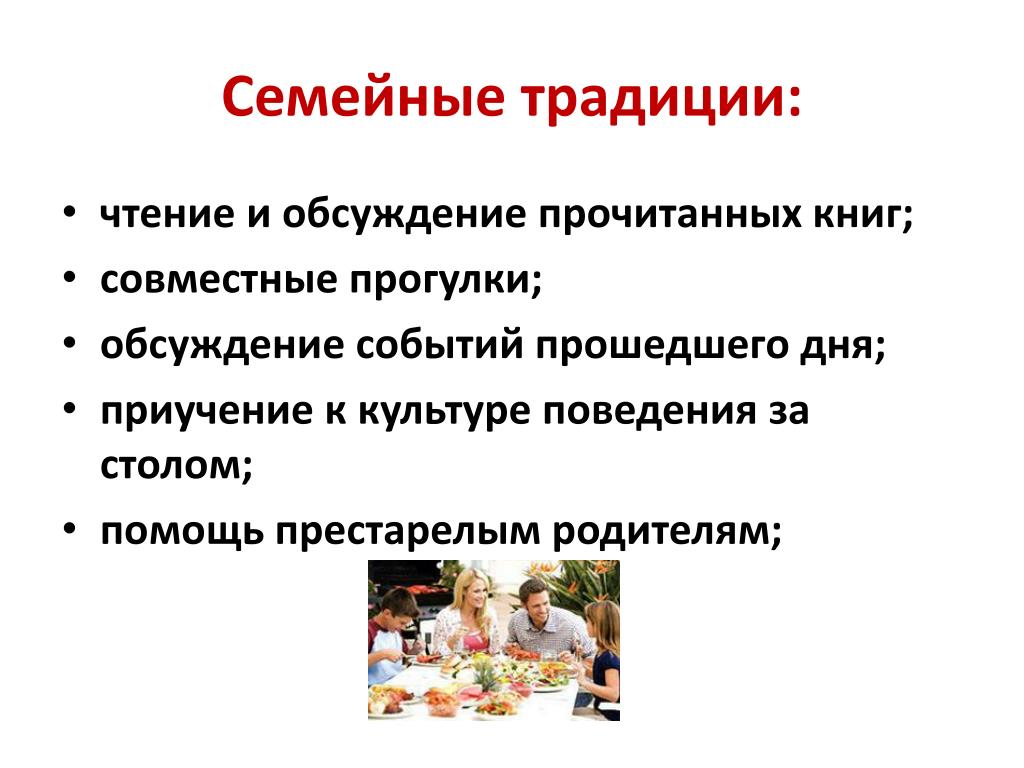 Проект традиции моей семьи 6 класс обществознание