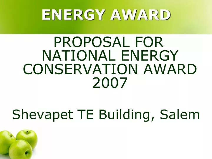 energy award n.