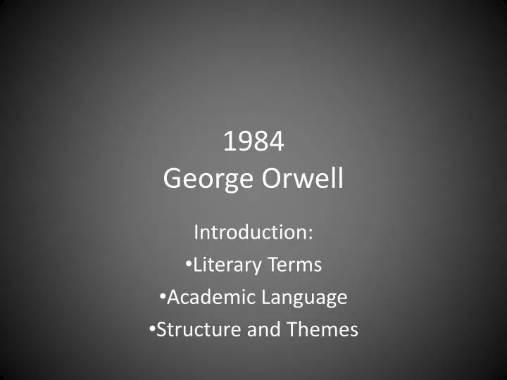 presentation on 1984
