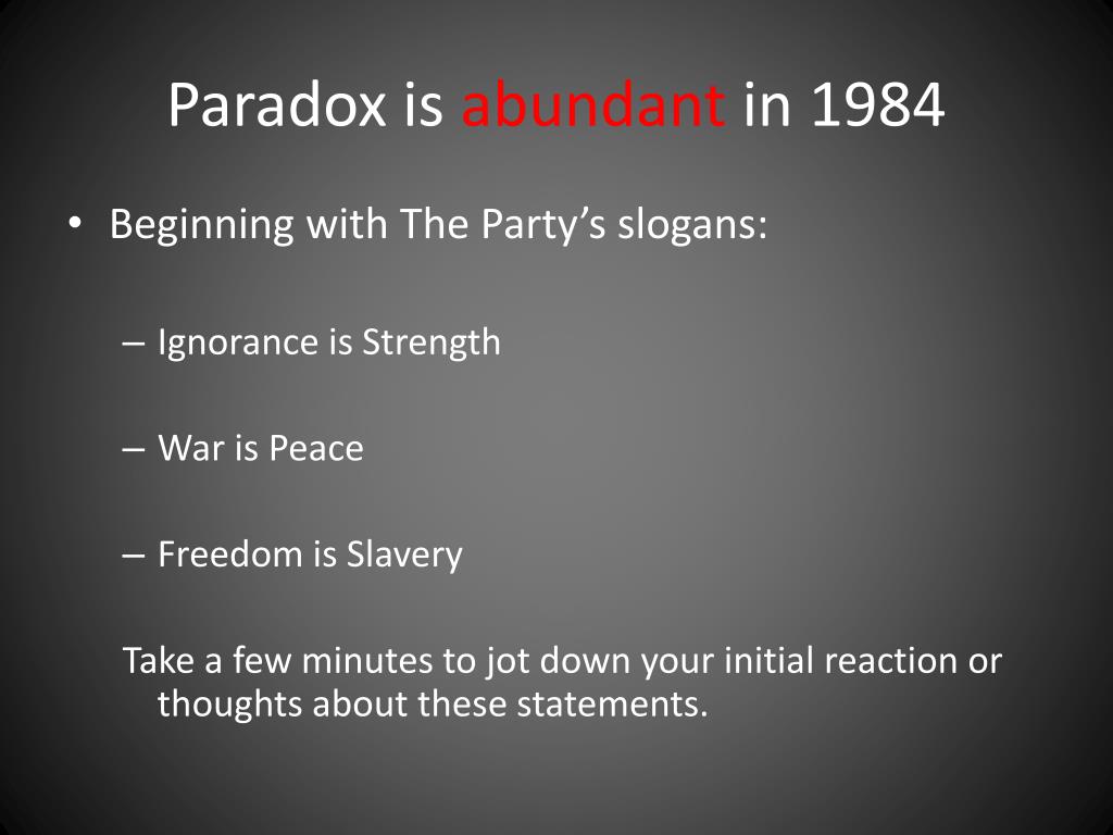 1984 paradox essay