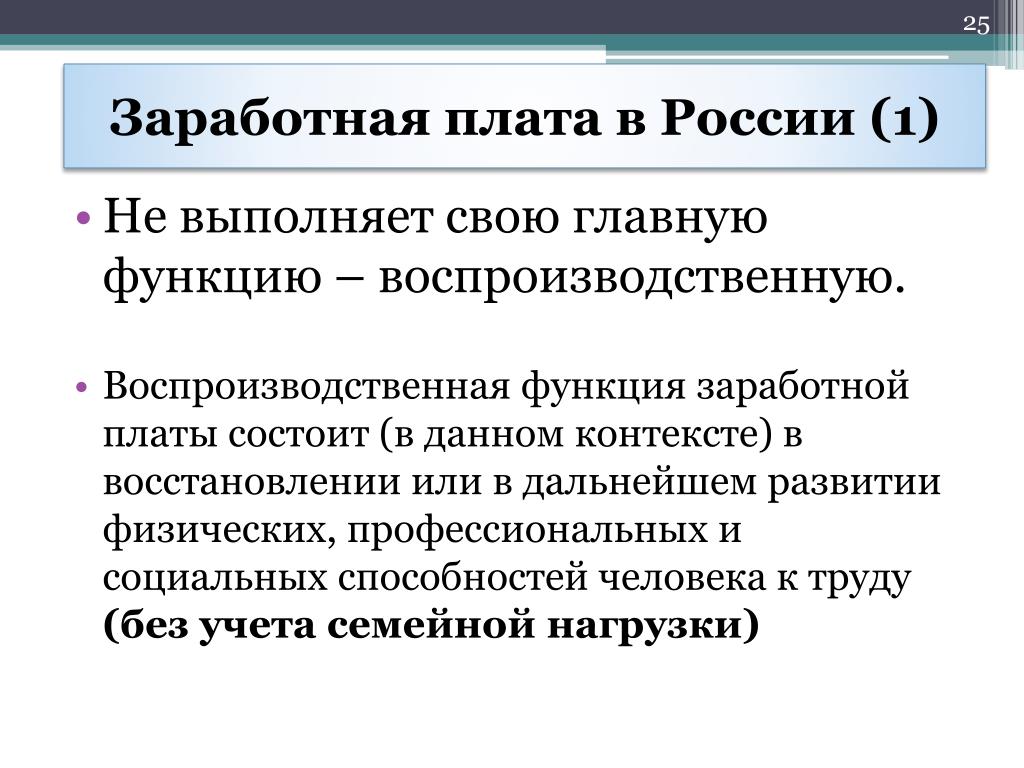 Функции заработной платы презентация