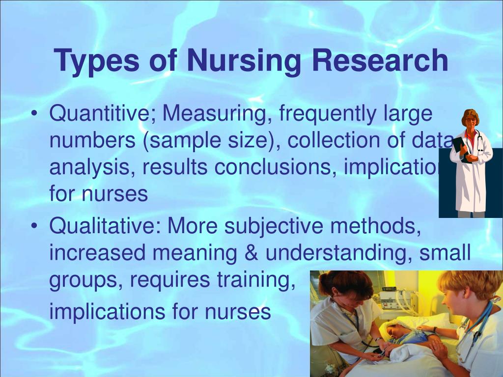 types of research studies in nursing