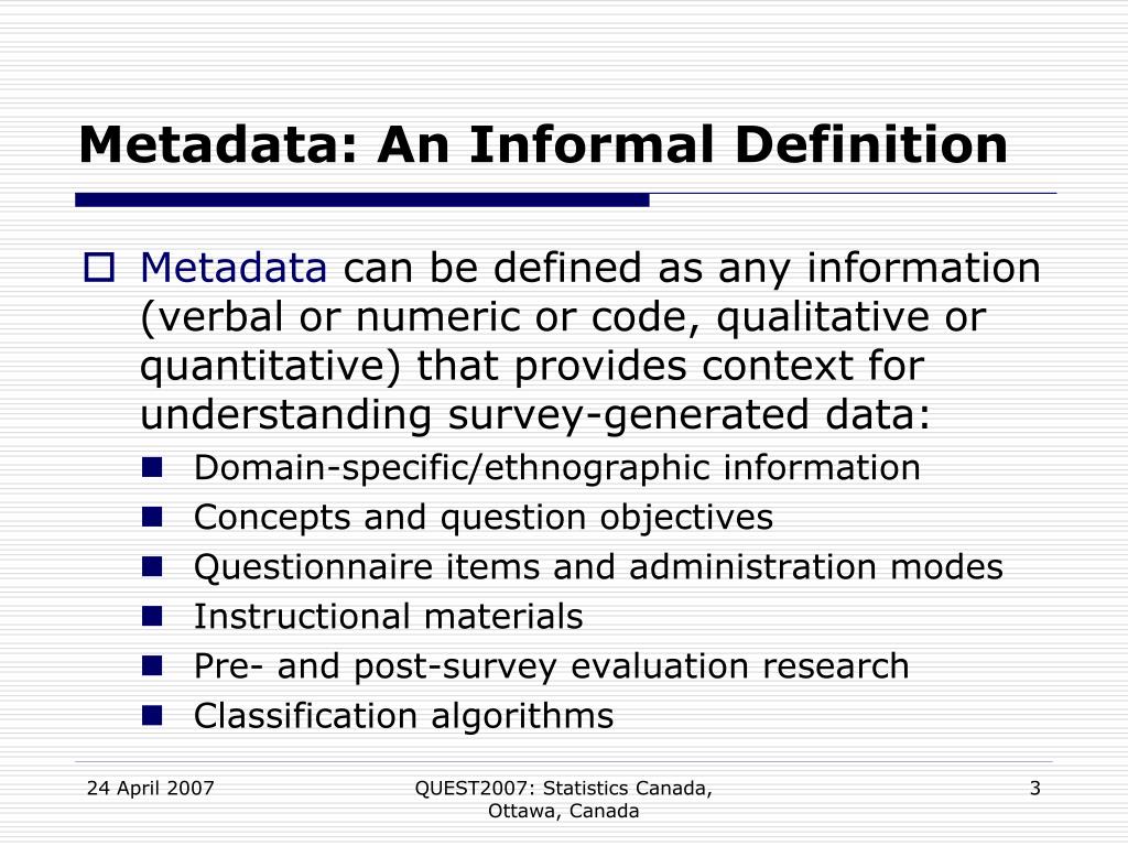 PPT The Utility Of Metadata For Questionnaire Design And Evaluation what-is-metadata-definition-examples-and-types