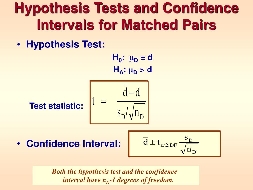 statistics hypothesis testing matched pairs
