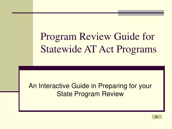 program review guide for statewide at act programs n.
