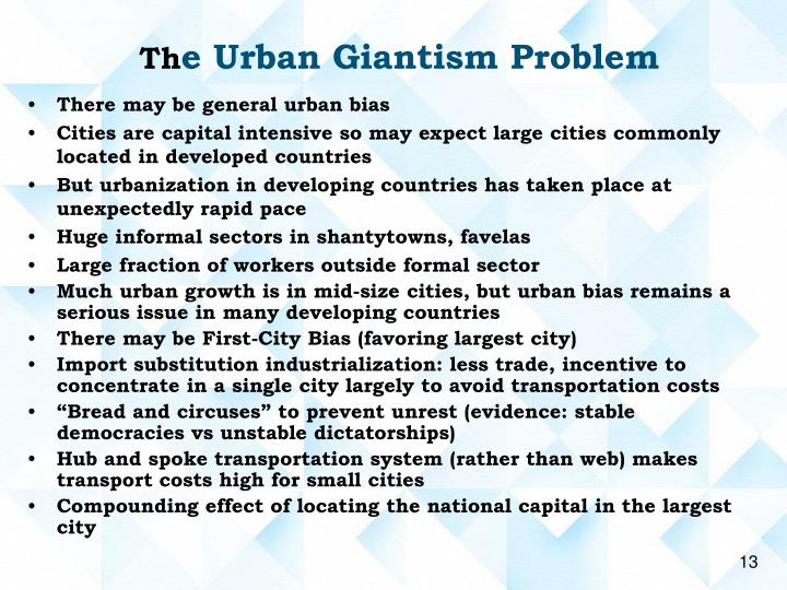 urban giantism problem