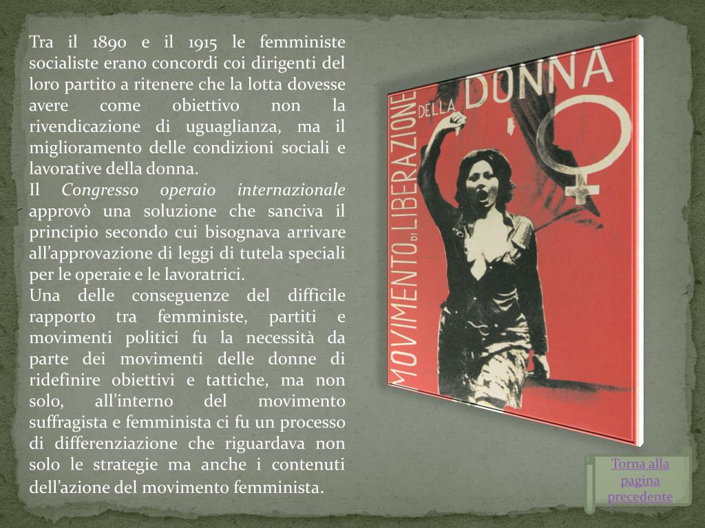 PPT - IL FEMMINISMO E IL DIRITTO DI VOTO ALLE DONNE PowerPoint ...