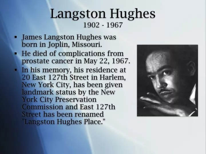 langston hughes short biography