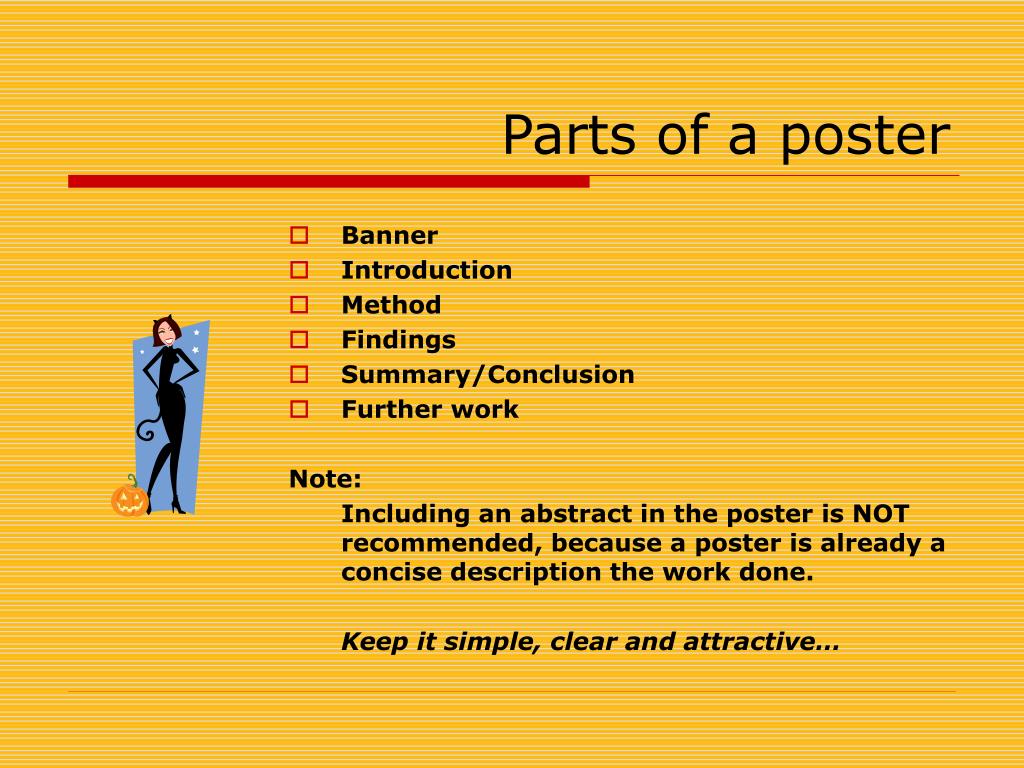 parts of poster presentation