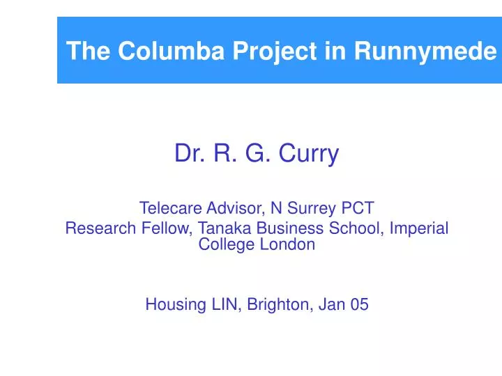 the columba project in runnymede n.