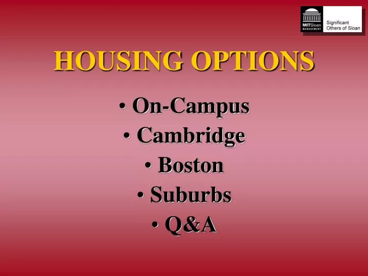 housing options n.