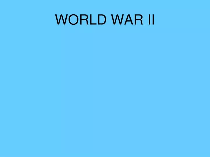 world war ii n.
