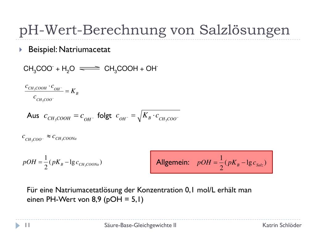 PPT - Säure-Base-Gleichgewichte II PowerPoint Presentation, free download -  ID:5949273