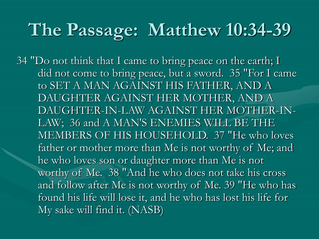 ppt-the-dividing-gospel-matthew-10-34-39-powerpoint-presentation