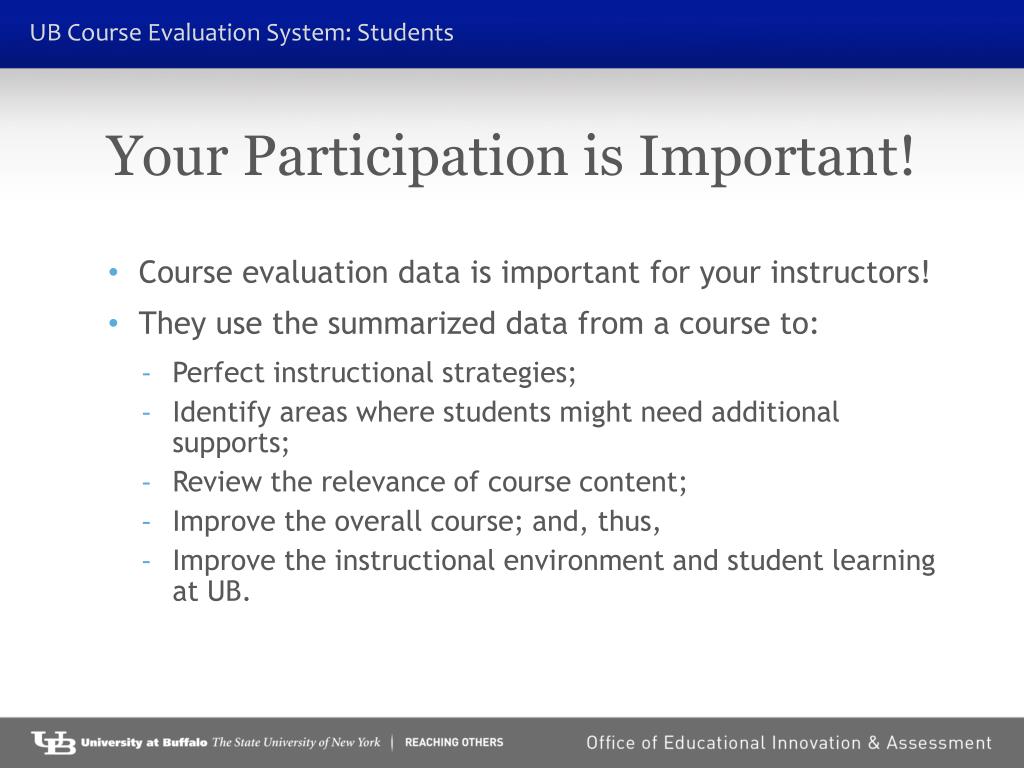 PPT Using the UB Course Evaluation System PowerPoint Presentation
