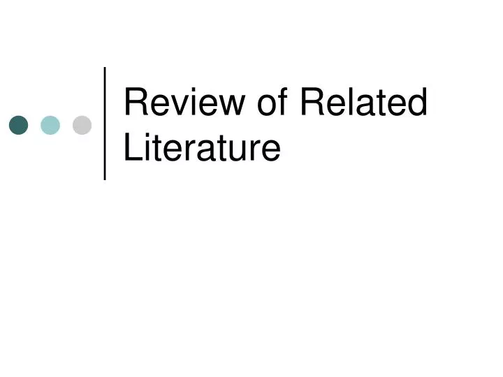 review of related literature can be performed in two ways brainly