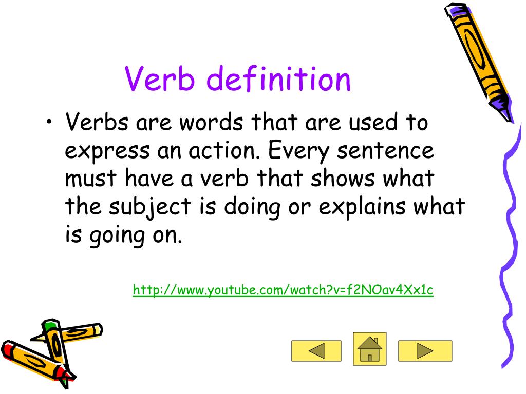 presentation verb def