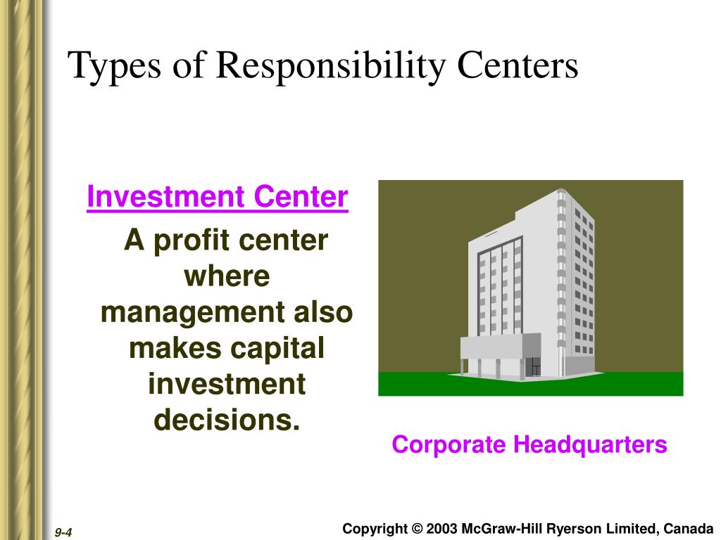 responsibility center business plan