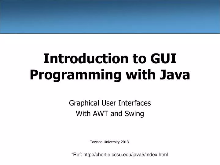 introduction to gui programming with java n.