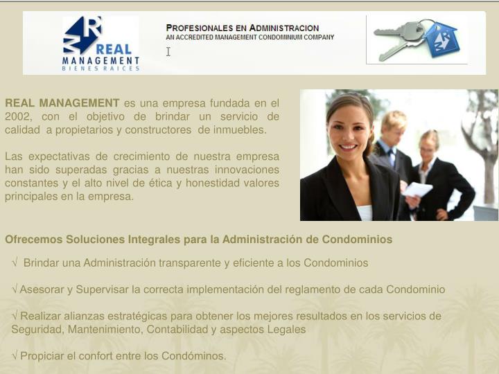 PPT - Ofrecemos Soluciones Integrales para la Administración de