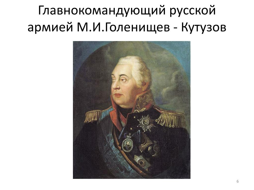 Укажите главнокомандующего русской армией изображенного на картине. Маршал Кутузов. Портрет Кутузова.