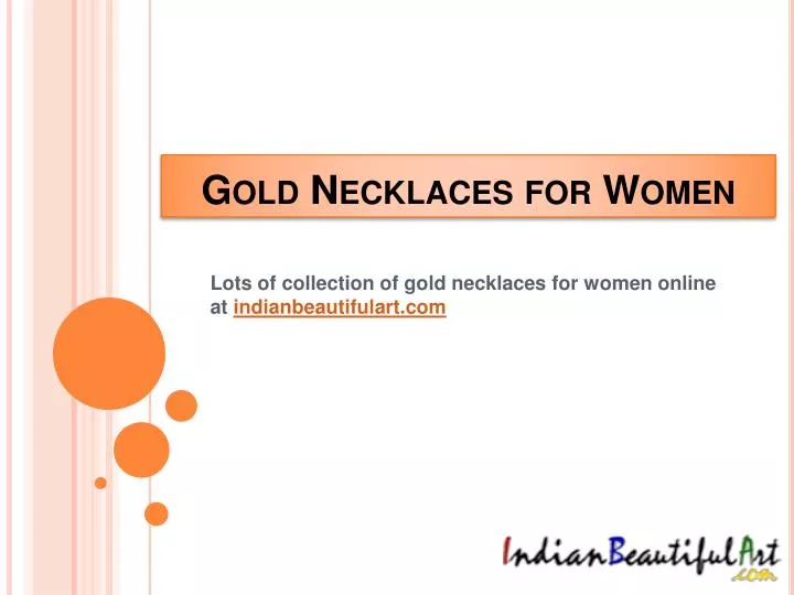 gold necklaces for women n.