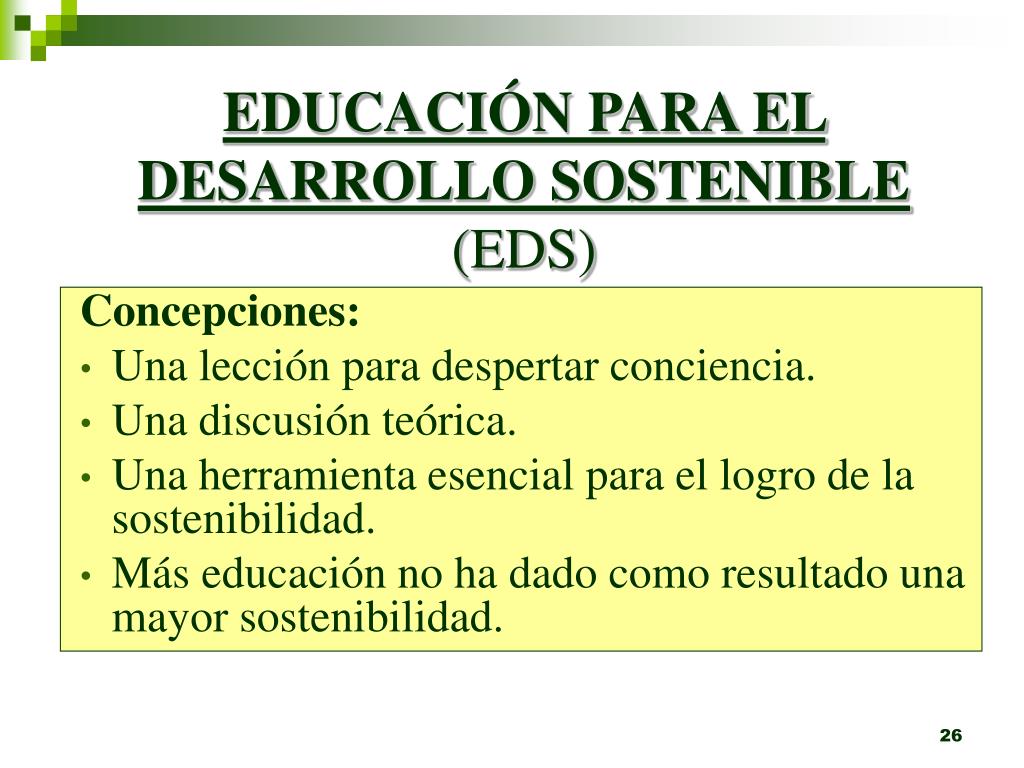 PPT - EDUCACIÓN AMBIENTAL Y DESARROLLO SOSTENIBLE PowerPoint ...