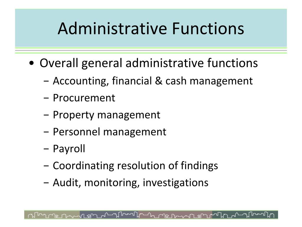 Admin function
