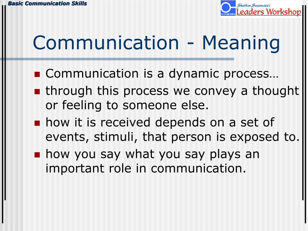 what does communication and presentation skills mean