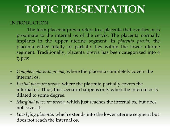topical presentation topical presentation