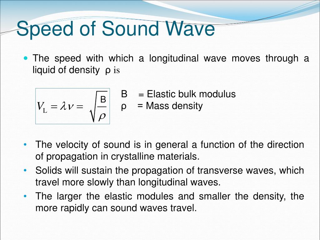 speed of sound formula