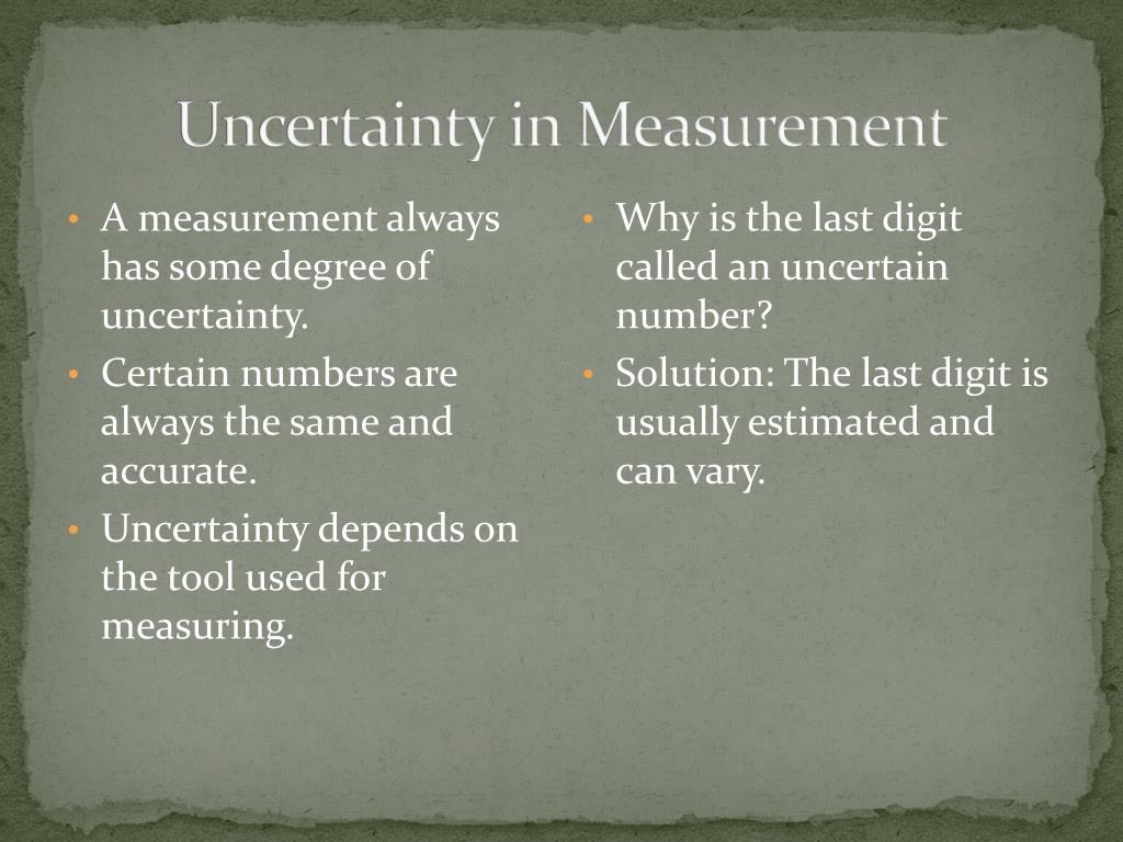 PPT - 5.2 Uncertainty in Measurement and Significant Figures PowerPoint