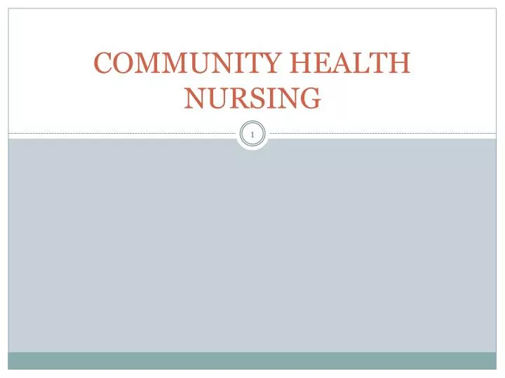 assignment of community health nursing