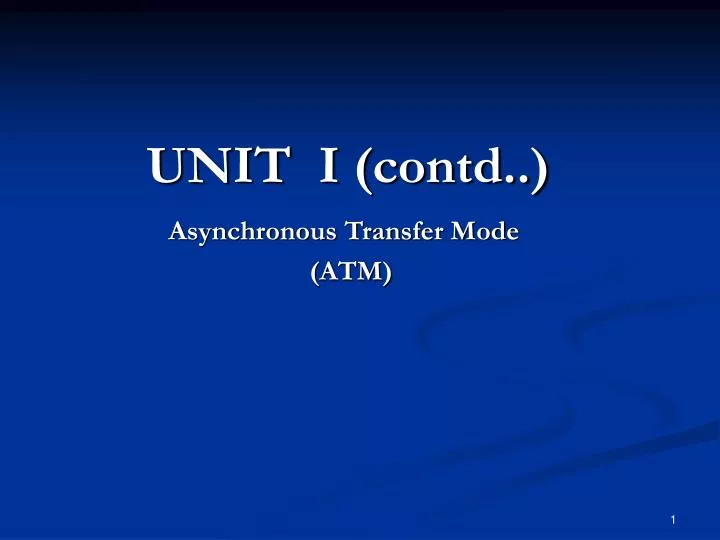 PPT - UNIT I (contd..) PowerPoint Presentation, free download - ID:5963856