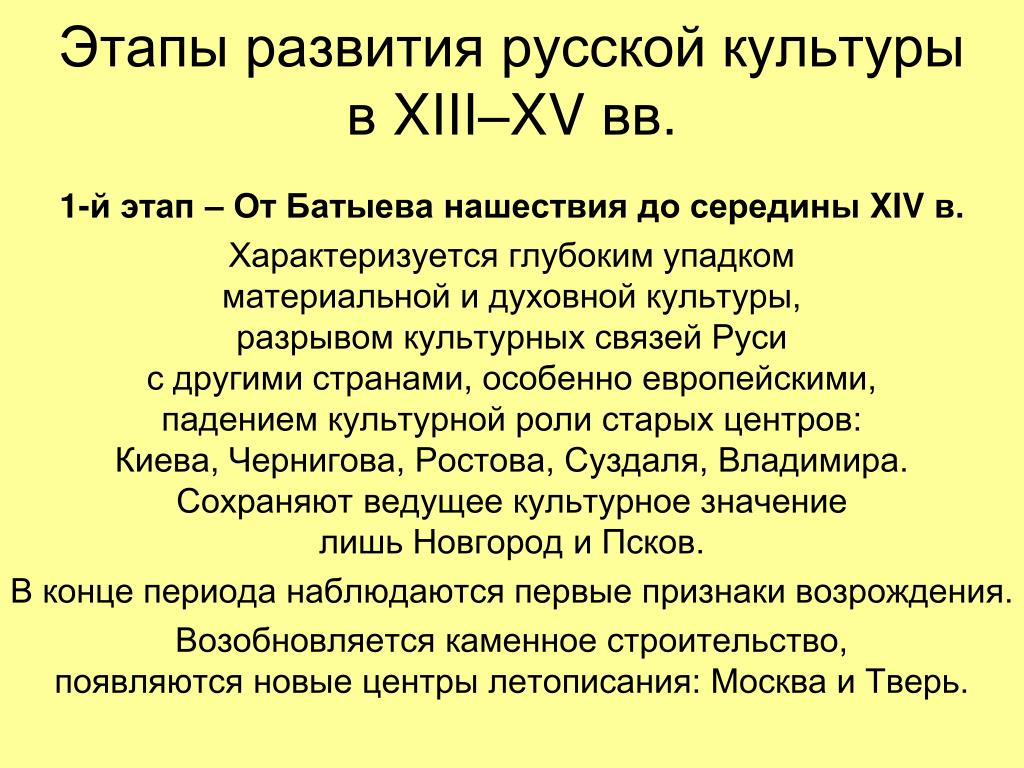 Культура русских земель xiii xiv вв