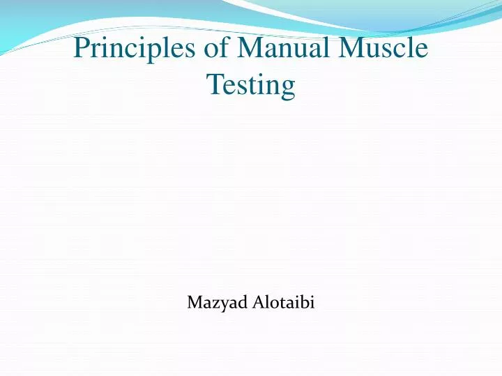 manual muscle testing pdf free download