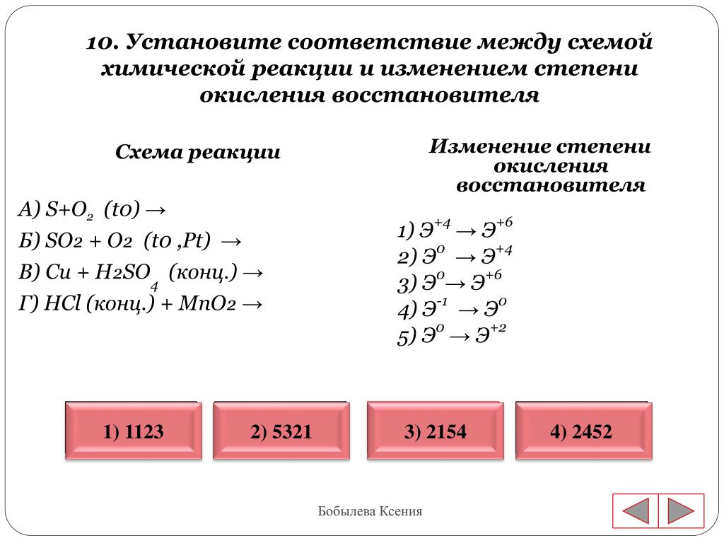 Установите соответствие между схемой процесса и веществом восстановителем - Basa